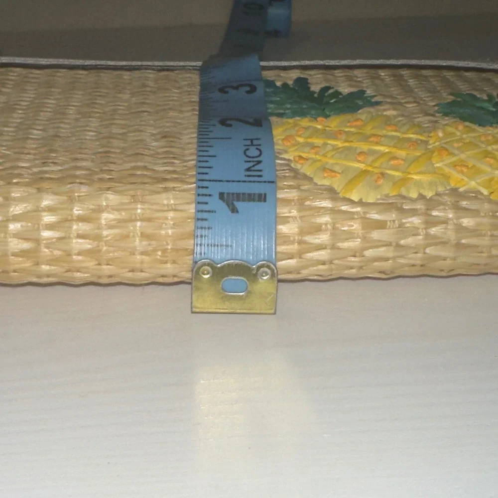 Kate Spade Wristlet‎ Clutch Straw Pineapple Applique Zip Pouch